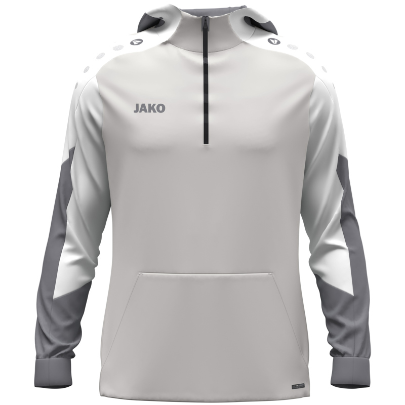 Jako Kinder Zip Hoodie Dynamic hellgrau-weiß-grau