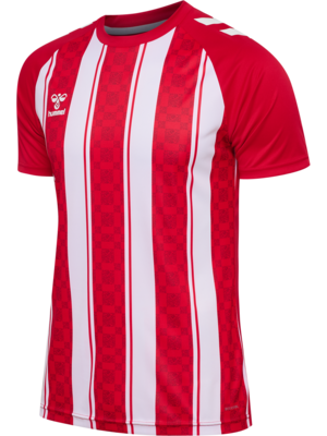 Hummel hmlMATCH Striped Trikot true red/weiß
