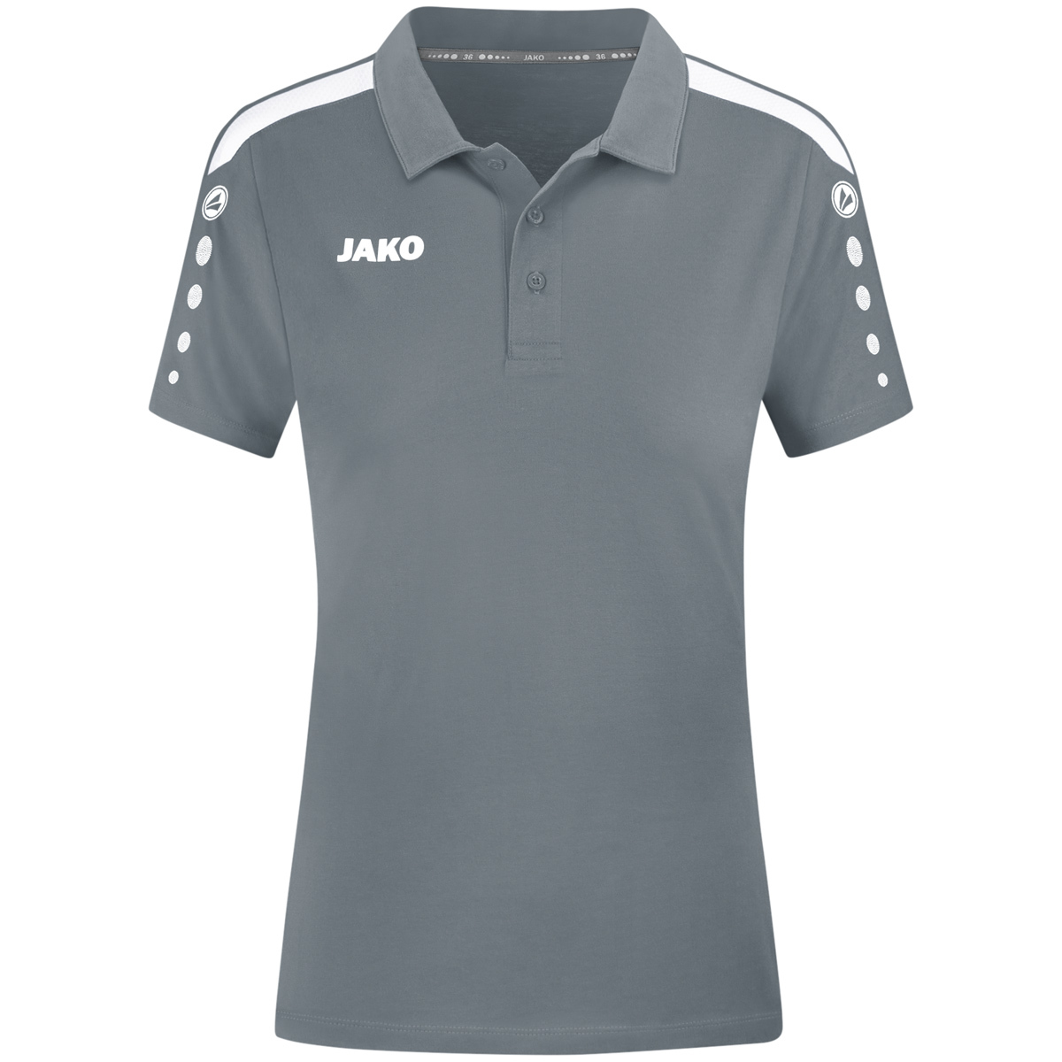 Jako Damen Polo-Shirt Power steingrau