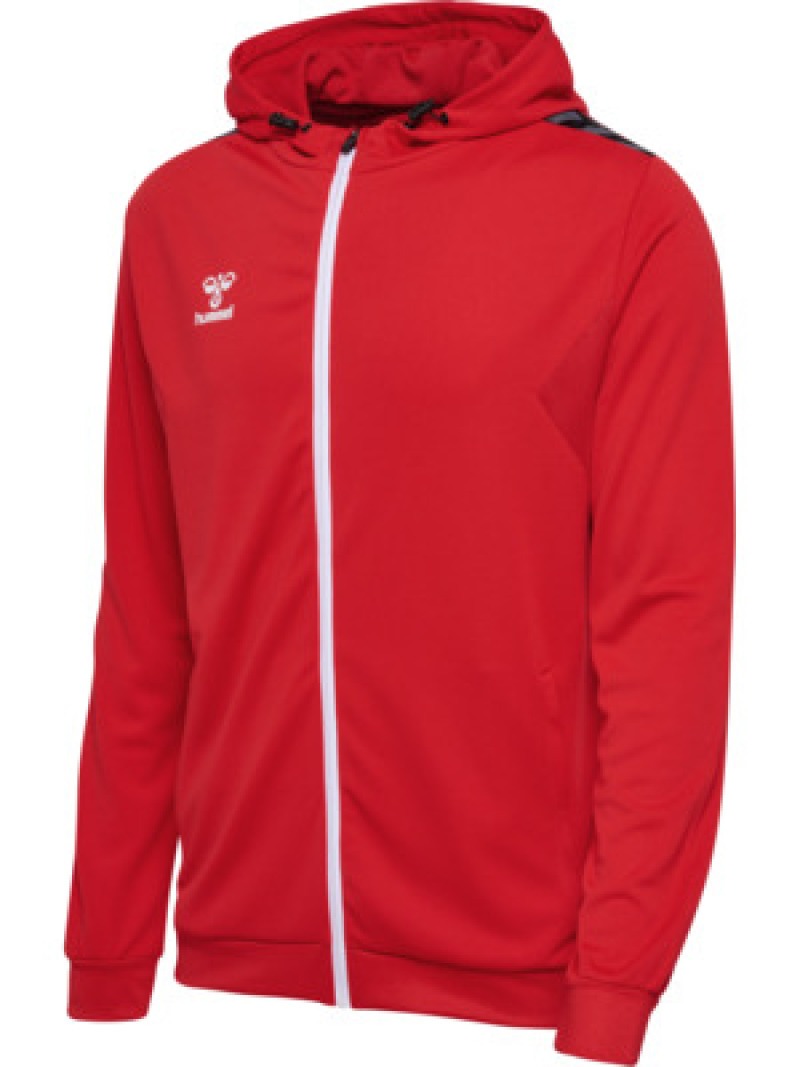 Hummel Hmlauthentic 24 PL Herren Hoodie mit Reißverschluss rot