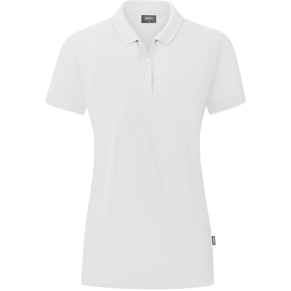 Jako Damen Polo Organic weiß