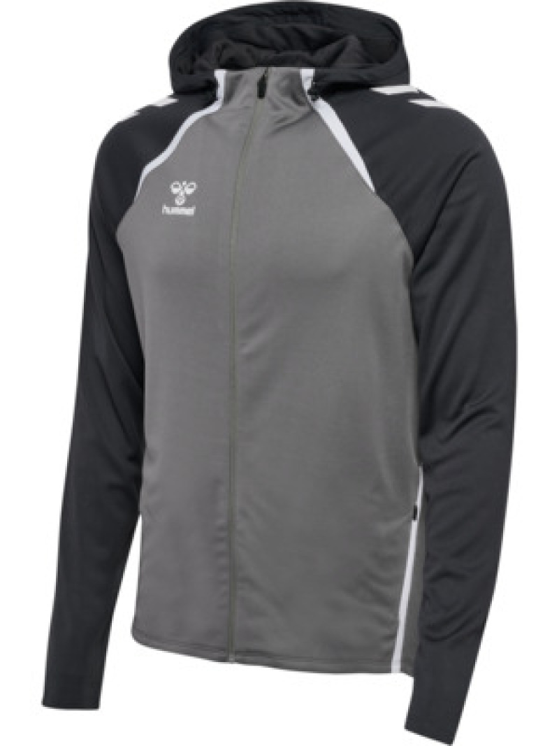 Hummel hmlLEAD 2.0 ZIP HOODIE steel gray/asphalt