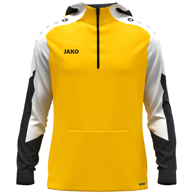 Jako Kinder Zip Hoodie Dynamic gelb-weiß-schwarz