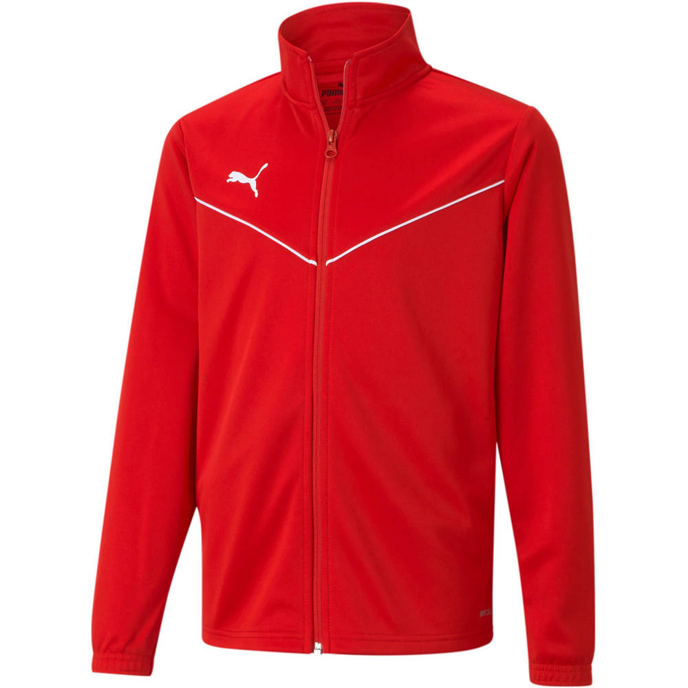 Puma Kinder Polyester Trainingsjacke teamRISE rot-weiß