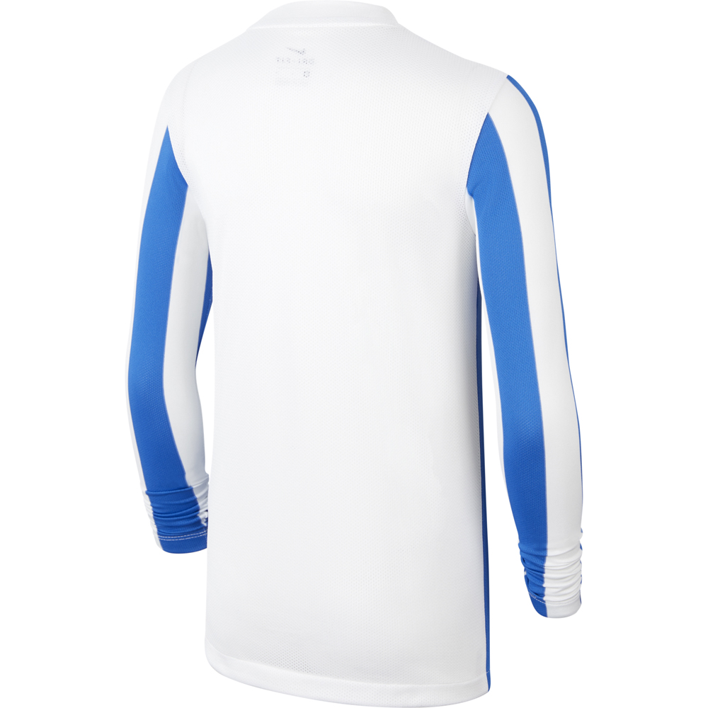 Nike Kinder Langarm Trikot Striped Division IV weiß-blau