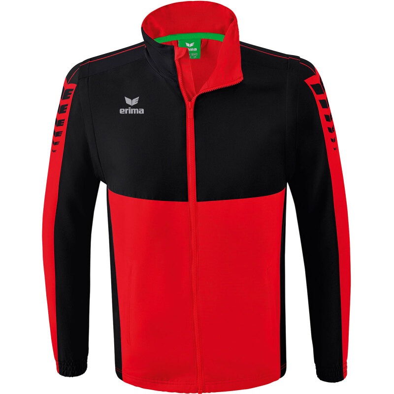 Erima Trainingsjacke Six Wings m.abnehmb. Ärmeln rot-schwarz