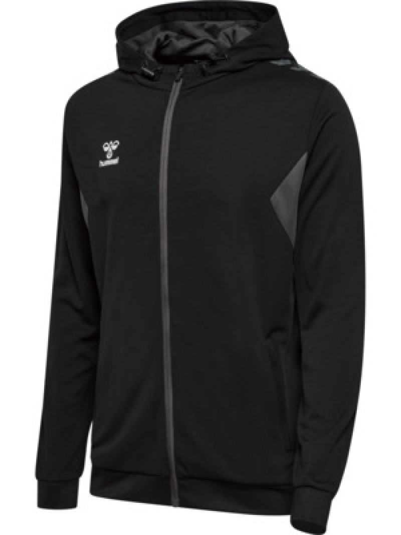 Hummel Hmlauthentic 24 PL Herren Hoodie mit Reißverschluss schwarz
