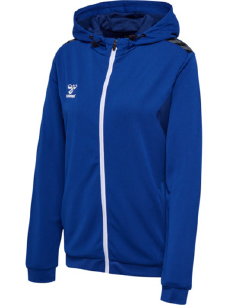 Hummel Hmlauthentic 24 PL Damen Hoodie mit Reißverschluss blau