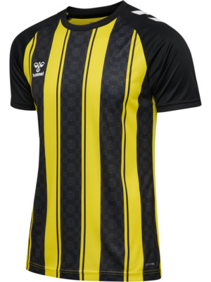 Hummel hmlMATCH Striped Trikot blazing yellow/schwarz