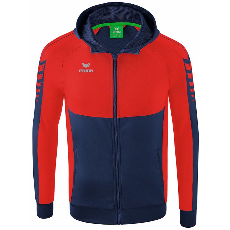 Erima Kinder Trainingsjacke mit Kapuze Six Wings blau-rot