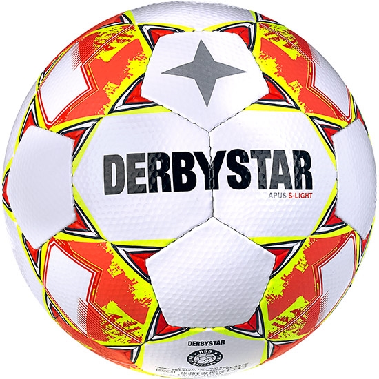 Ballpaket 10 x Derbystar Apus S-Light v24 weiss gelb rot inkl. Ballsack | Größe 3