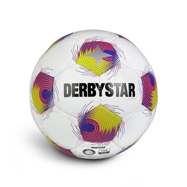 Derbystar Ballpaket 10 x Atmos APS v25 weiss rot gruen inkl. Ballsack | Größe 5
