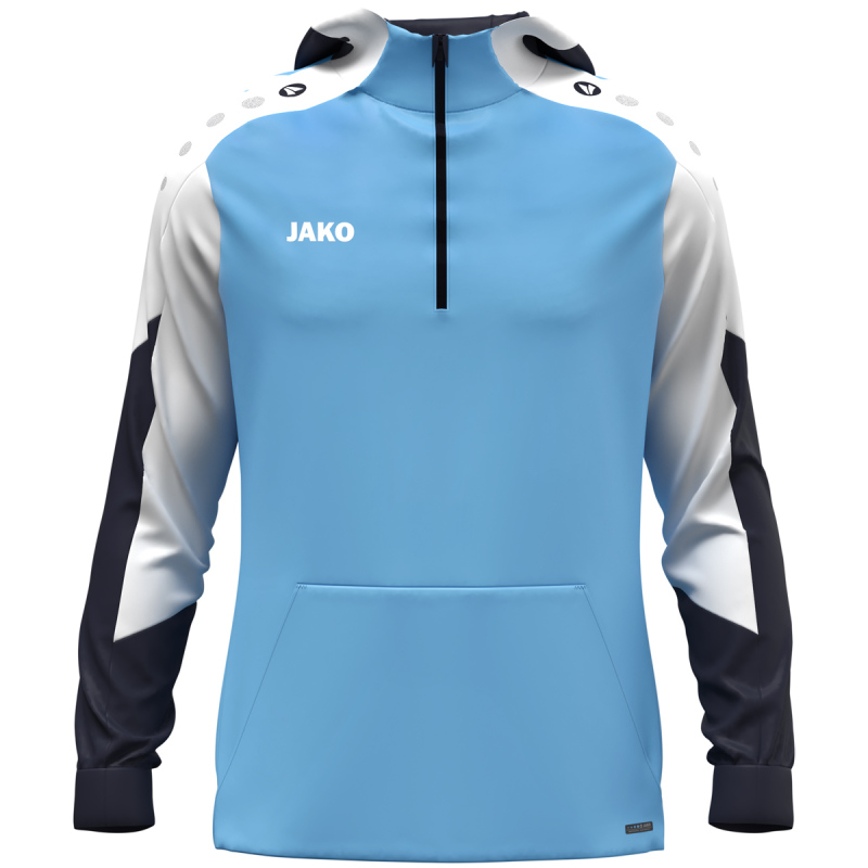 Jako Kinder Zip Hoodie Dynamic skyblue-weiß-marine