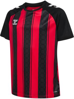 Hummel hmlMATCH Striped Trikot Kinder true red/schwarz