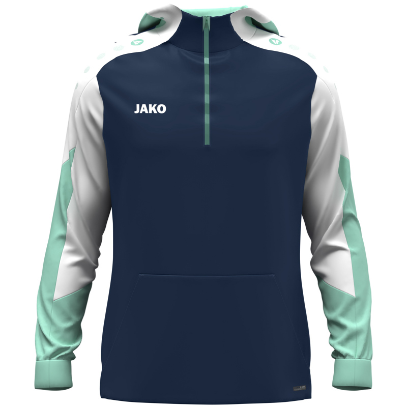 Jako Kinder Zip Hoodie Dynamic marine-weiß-minze
