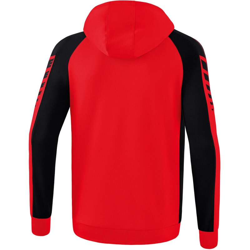 Erima Kinder Trainingsjacke mit Kapuze Six Wings rot-schwarz