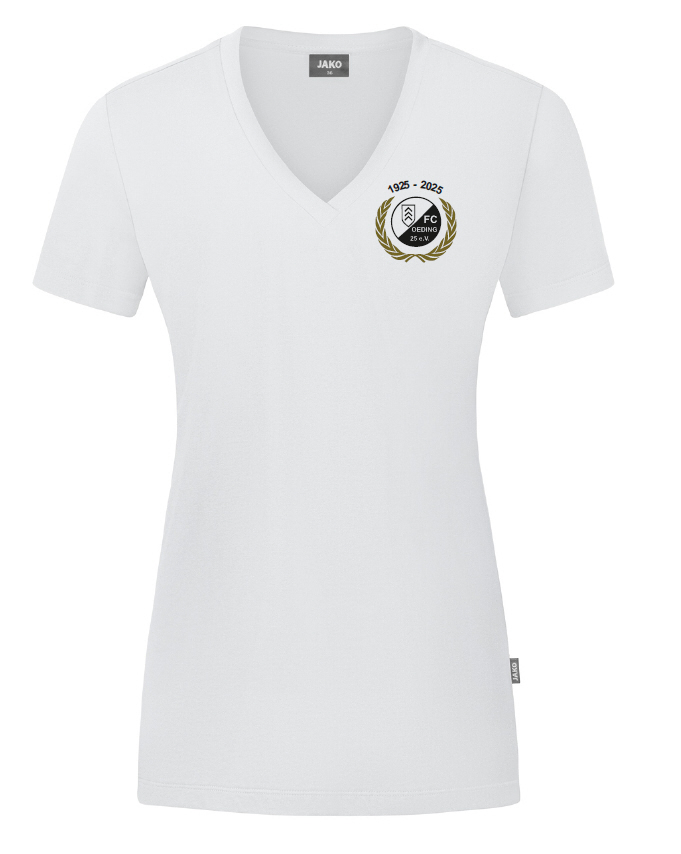 FC Oeding Damen T-Shirt Jako Organic weiß Jubiläumskollektion