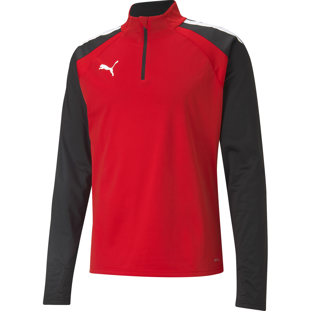 Puma Kinder 1/4 Zip Top teamLIGA rot-schwarz