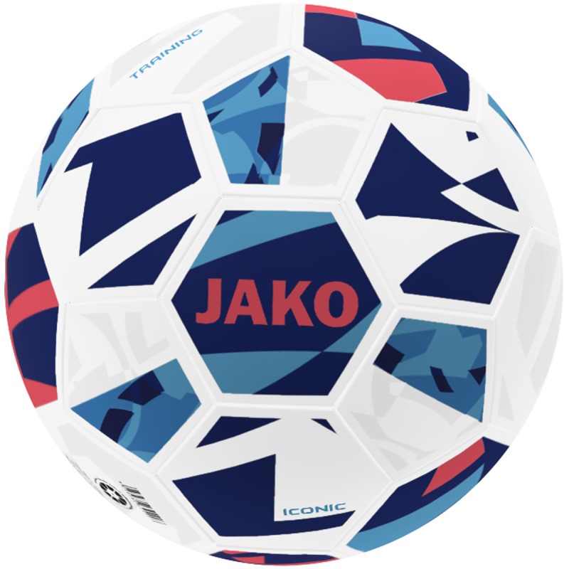 Jako Trainingsball Iconic weiß-navy-coral