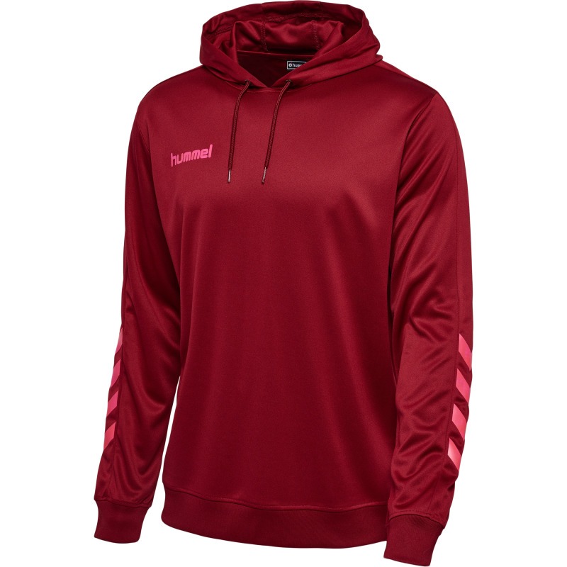 Hummel Hmlpromo Poly Hoodie biking red/raspberry sorbet