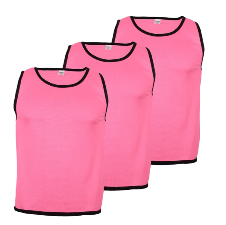Cawila Trainingsleibchen BIB Kennzeichnungshemden | 3er Set pink