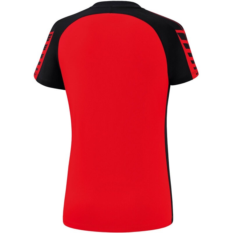 Erima Damen T-Shirt Six Wings rot-schwarz