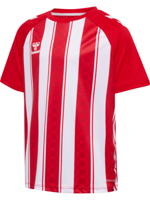 Hummel hmlMATCH Striped Trikot Kinder true red/weiß