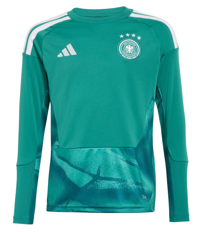 adidas DFB Deutschland Torwarttrikot Langarm Home WM 2026 Kinder Grün
