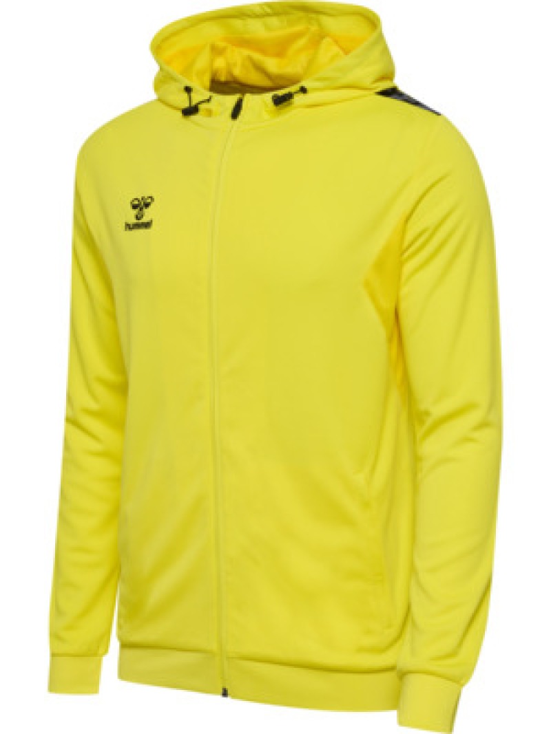 Hummel Hmlauthentic 24 PL Herren Hoodie mit Reißverschluss gelb