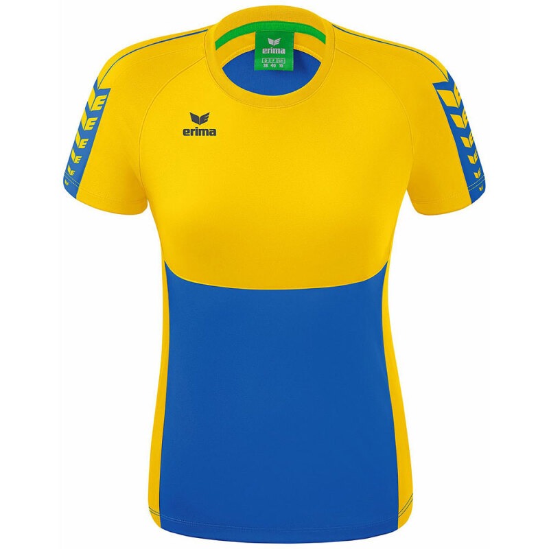Erima Damen T-Shirt Six Wings blau-gelb