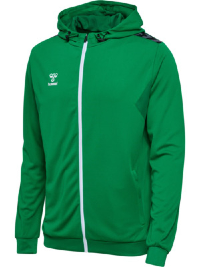 Hummel Hmlauthentic 24 PL Herren Hoodie mit Reißverschluss grün