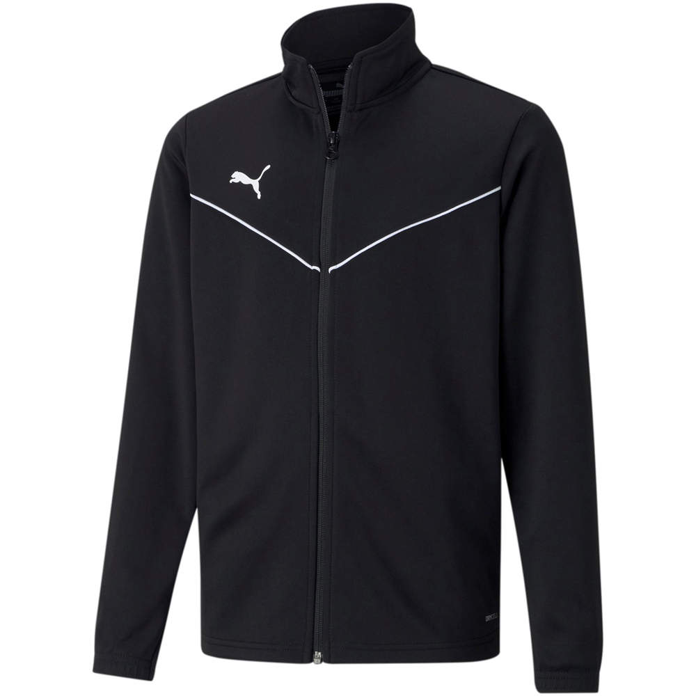 Puma Kinder Polyester Trainingsjacke teamRISE schwarz-weiß