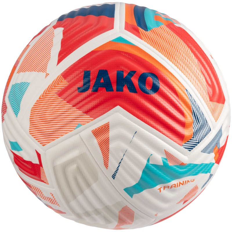 Jako Trainingsball Flow weiß-fluo red-navy