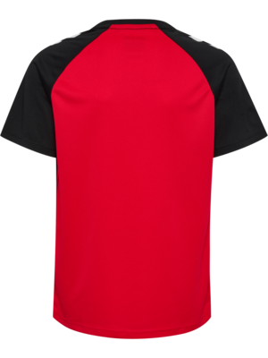 Hummel hmlMATCH Striped Trikot Kinder true red/schwarz