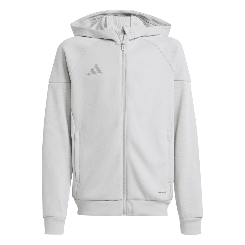 Adidas Kinder Full-Zip Hoodie Tiro 25 Travel team light grey