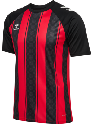 Hummel hmlMATCH Striped Trikot true red/schwarz