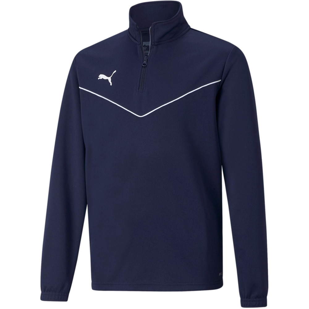 Puma Kinder 1/4 Zip Top teamRISE blau-weiß