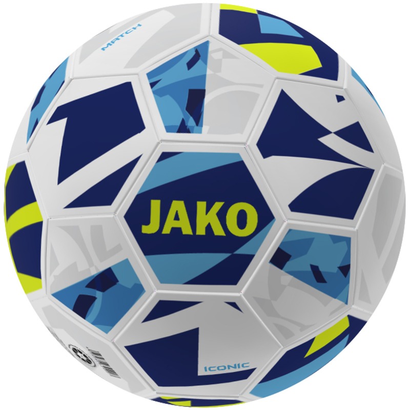 Jako Spielball Iconic weiß-navy-neongelb