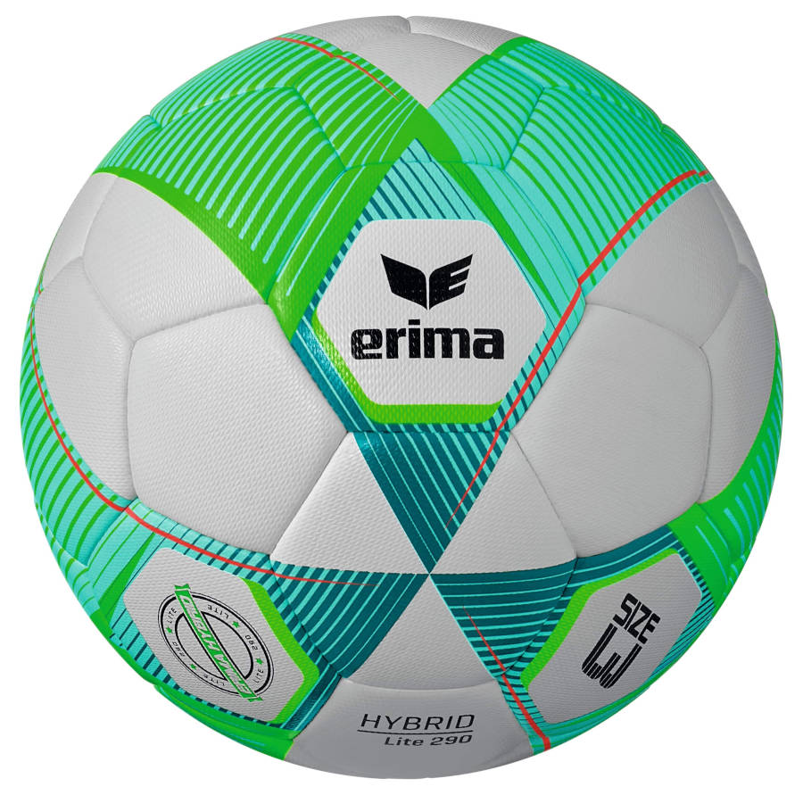 Erima Ballpaket 10x HYBRID LITE 290 green gecko petrol inkl. Ballsack | Größe 3