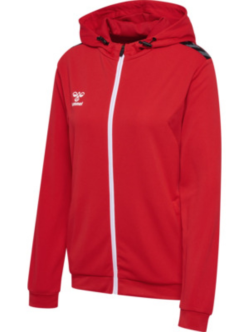 Hummel Hmlauthentic 24 PL Damen Hoodie mit Reißverschluss rot