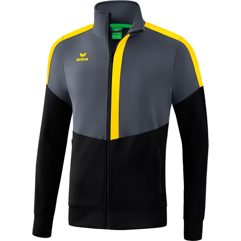 Erima Herren Trainingsjacke Squad grau-schwarz-gelb