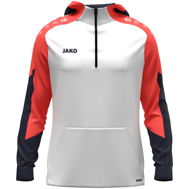 Jako Zip Hoodie Dynamic weiß-coral-marine