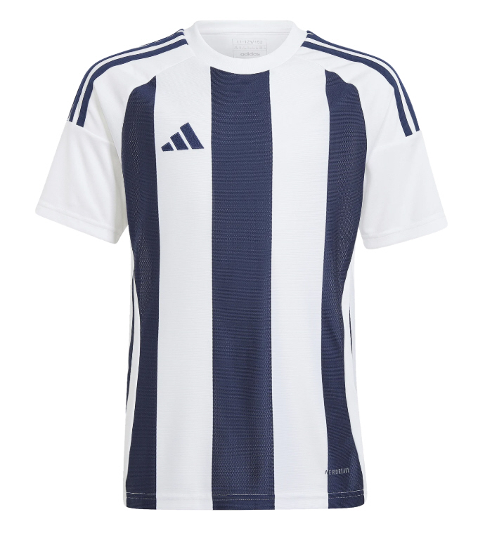 adidas Kinder Trikot Striped 24 Team Navy Blue / White / White
