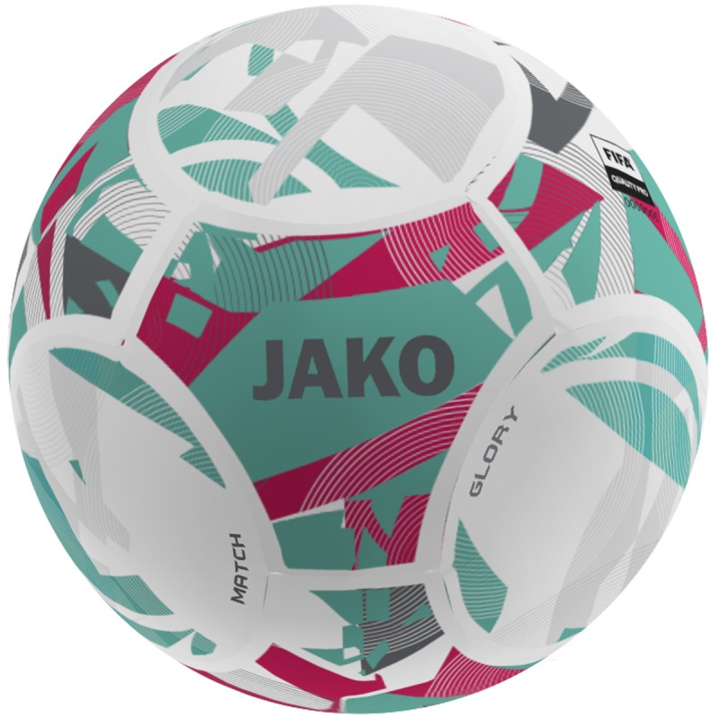 Jako Spielball Glory weiß-rubine red-cool gray