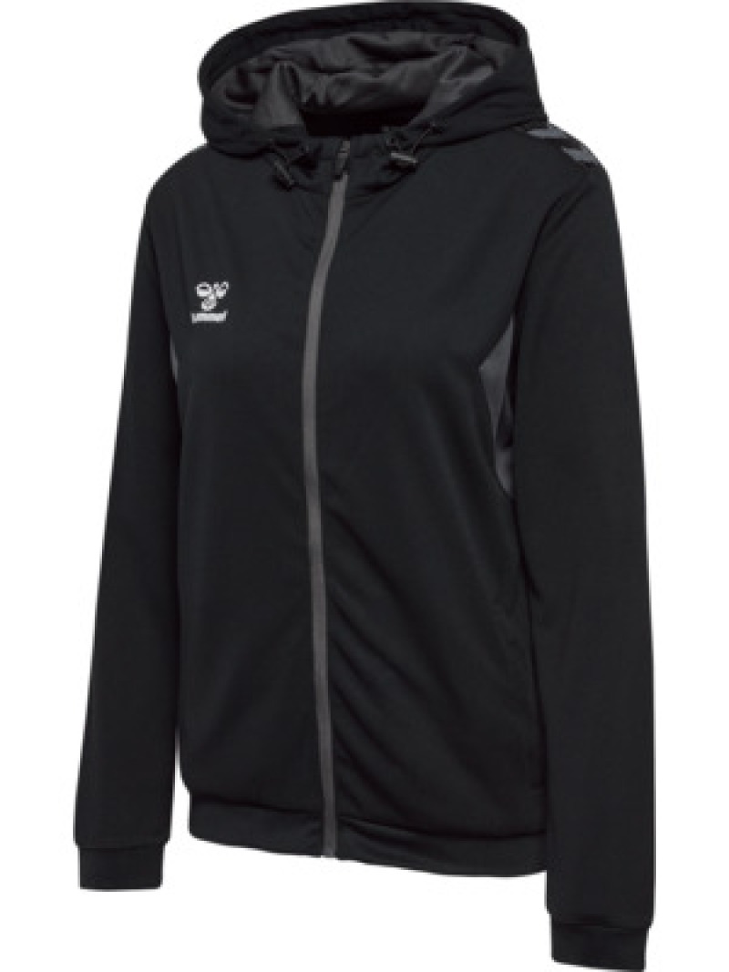 Hummel Hmlauthentic 24 PL Damen Hoodie mit Reißverschluss schwarz